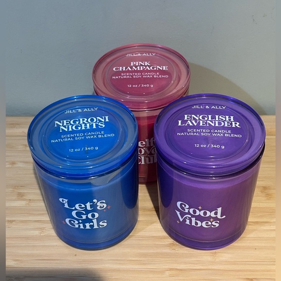 Jill & Ally Luxury Scented Candle Trio. Natural Soy Wax Blend. Brand New! - Picture 3 of 10